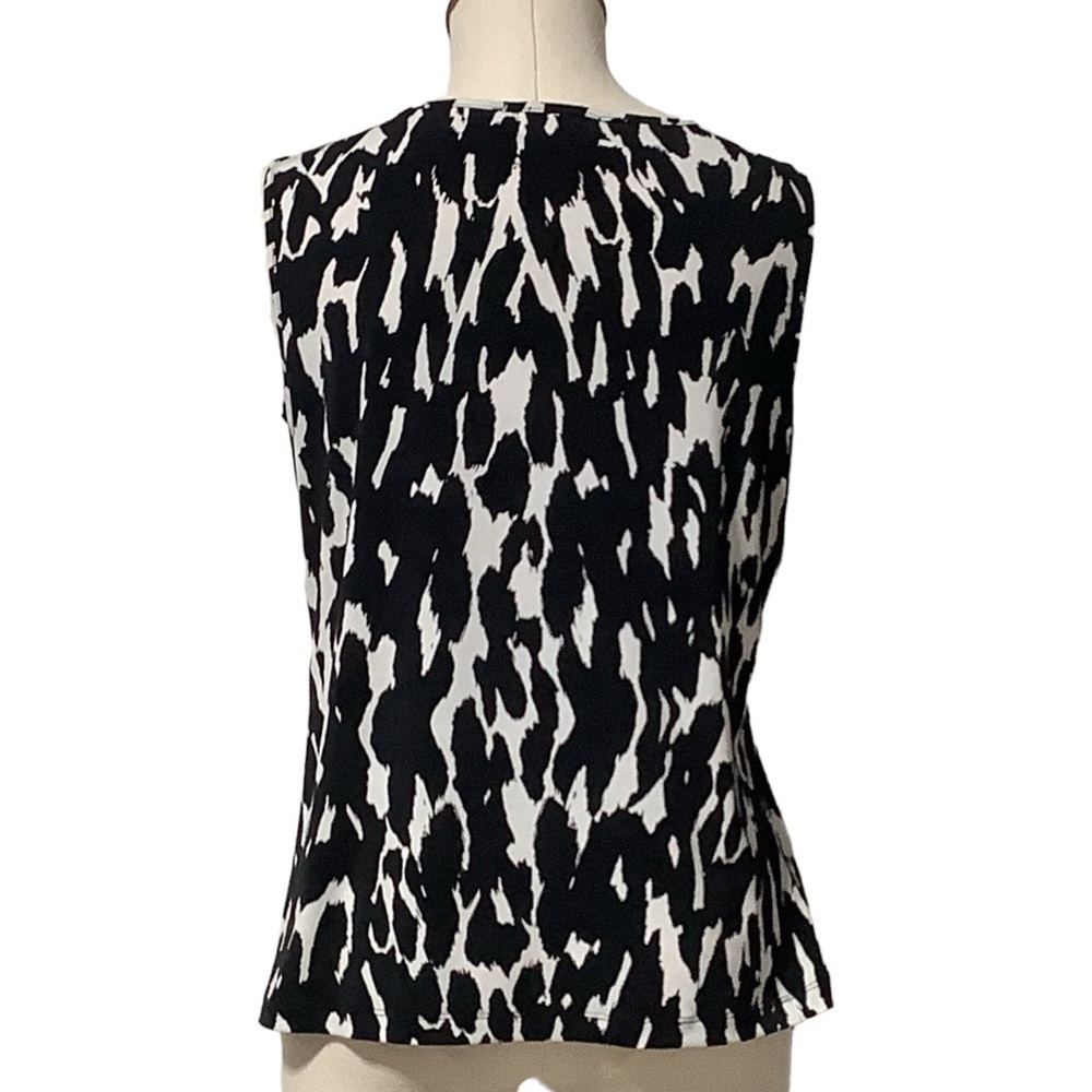 CALVIN KLEIN Pleated Neck Sleeveless Top - Size S - Picture 2 of 11